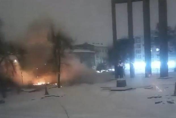 Российский дрон взорвался в нескольких метрах от Бандеры