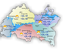 Грозы с усилениями ветра до 15-20 м/с ожидаются в Татарстане