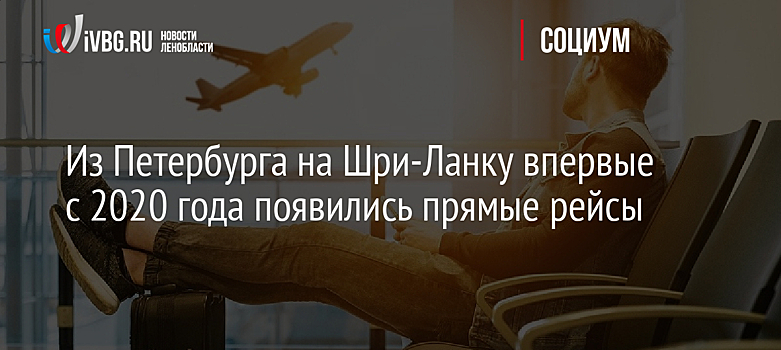 Из Петербурга на Шри-Ланку впервые с 2020 года появились прямые рейсы