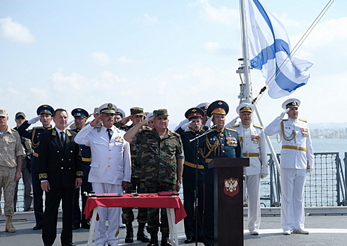 Военно-морской парад в честь Дня Военно-Морского Флота России прошел в сирийском Тартусе