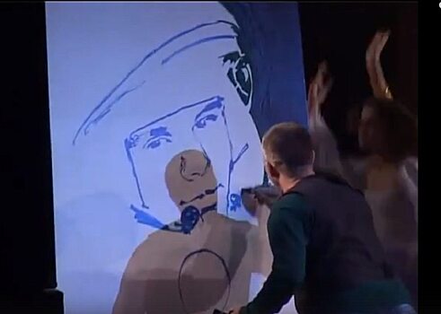 Саратовский художник нарисовал Гагарина за три минуты