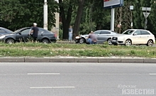 В Курске столкнулись автомобили «Шкода» и «БМВ»