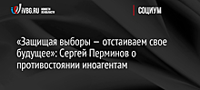 «Защищая выборы — отстаиваем свое будущее»: Сергей Перминов о противостоянии иноагентам