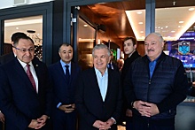 Лукашенко и президент Узбекистана посетили в Ташкенте хоккейный матч