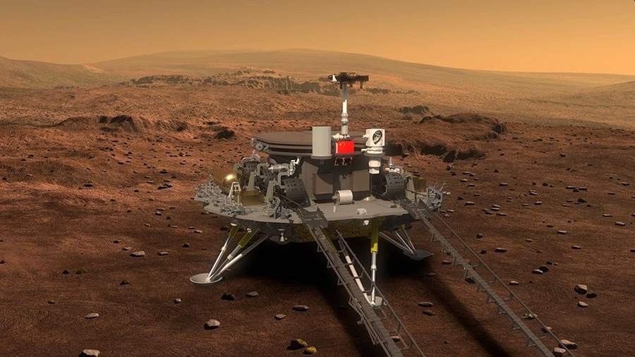 Марсоход «Чжужун» обнаружил в дюнах Марса следы недавнего движения воды