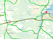 Работы на "Коле" создали пробку протяженностью в 20 км
