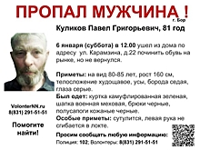 81-летний Павел Куликов пропал в Нижегородской области