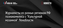 Журналисты из разных регионов РФ познакомились с "Культурной мозаикой" Ленобласти