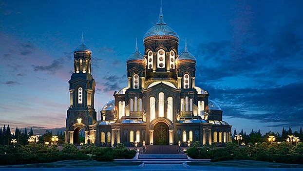 Шойгу проверил ход строительства Главного храма ВС РФ