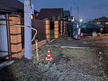 Под Омском 17-летний водитель снес газовую трубу