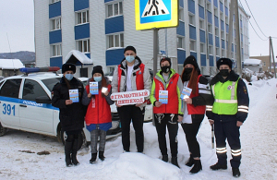 В Горно-Алтайске сотрудники Госавтоинспекции и волонтёры провели акцию «Грамотный пешеход» 