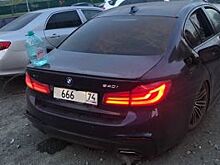 Мажор в иномарке с «Числом зверя» разнес парковку в Челябинске