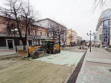 В Пензе на ул. Московской готовят основание для мощения плиткой