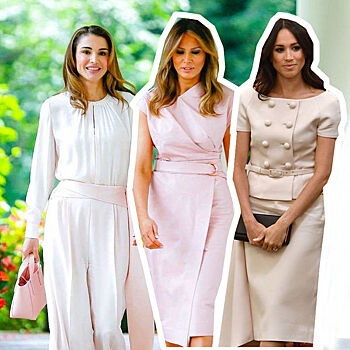 Меган Маркл, Мелания Трамп и королева Рания предпочитают розовый. Что с ними не так?