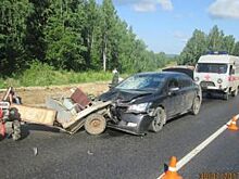В Пермском крае при столкновении иномарки и мотоблока погибла женщина
