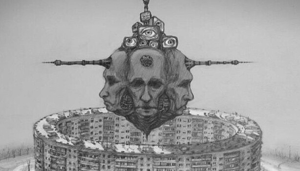 Скандальная графика российского художника, в которой нашлось место Путину, Мордору и слизням