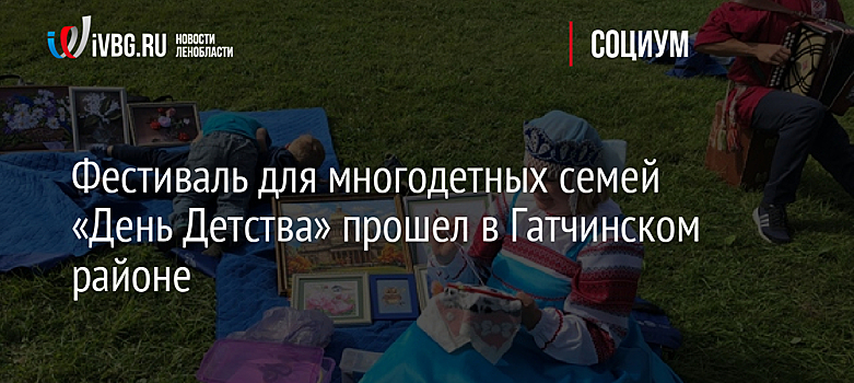 Фестиваль для многодетных семей «День Детства» прошел в Гатчинском районе