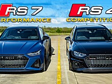 Лимитированный Audi RS 4 Competition свели в гонке с Audi RS 7 Performance
