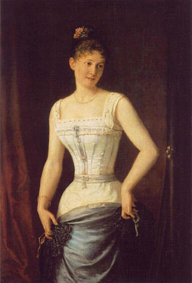 1900-е годы — чулки, панталоны, корсеты, нижняя юбка, блузка и вторая юбка — все это надевалось под верхнюю одежду. 