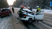 В Нижегородской области машину разорвало пополам в результате аварии