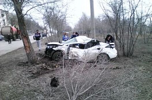 В Волгограде авто врезалось в дерево, погибла женщина-водитель