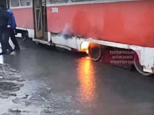 Трамвай загорелся в Нижнем Новгороде 