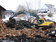 На месте будущего парка «Юбилейный» в райцентре Кез в Удмуртии начали подготовительные работы