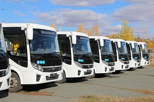 В Орск прибыли восемь новых пассажирских автобусов ПАЗ