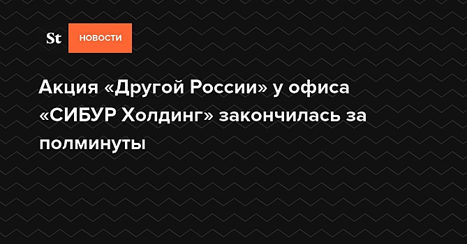 Акция «Другой России» у офиса «СИБУР Холдинг» закончилась за полминуты