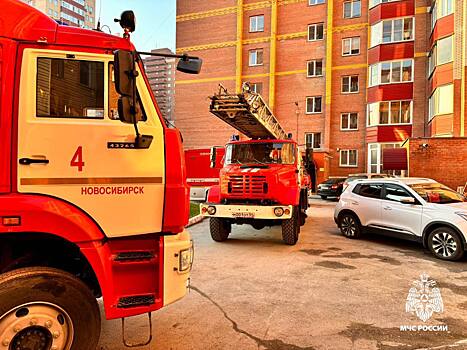 Двух подростков и женщину спасли из горящего дома огнеборцы МЧС в Новосибирске