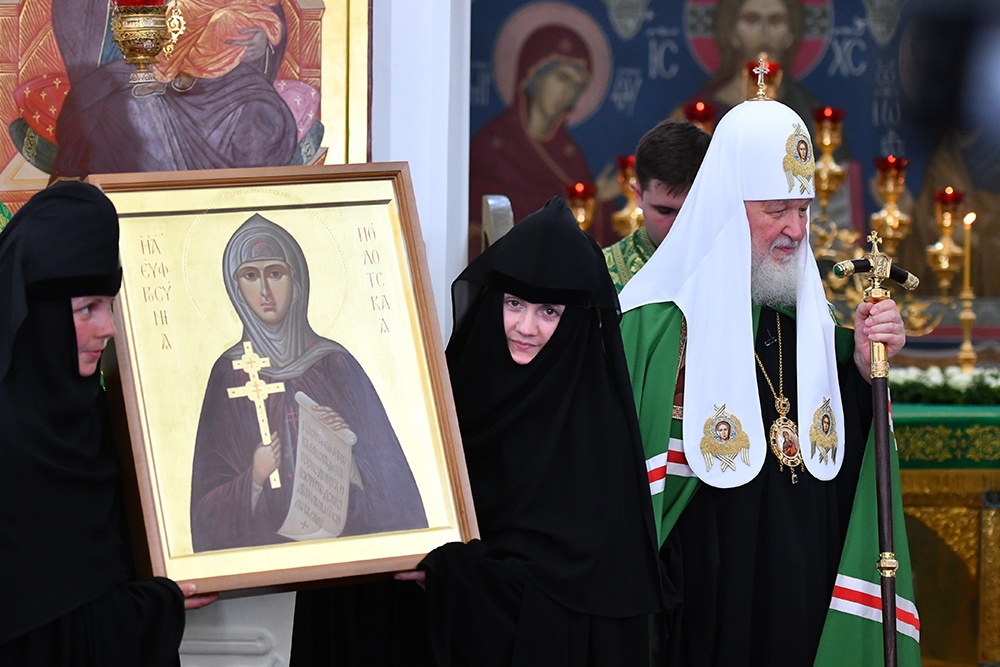 Патриарх Кирилл назвал жизнь Евфросинии Полоцкой примером «служения и святости»