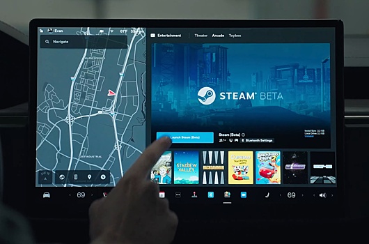 Электрокары Tesla получили доступ к сервису видеоигр Steam