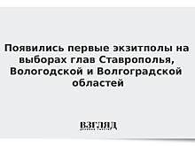 Появились первые экзитполы на выборах глав Ставрополья, Вологодской и Волгоградской областей