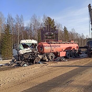 На трассе Красноярск – Ачинск случилось ДТП с участием большегрузов