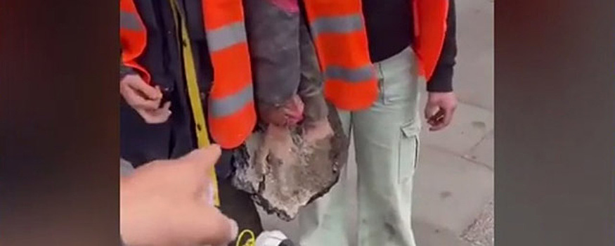В Германии две экоактивистки приклеили руки к асфальту смесью бетона с эпоксидной смолой