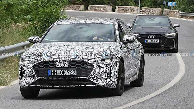 Приборная панель Audi A4 с двумя экранами 2024 года показали на последних шпионских снимках