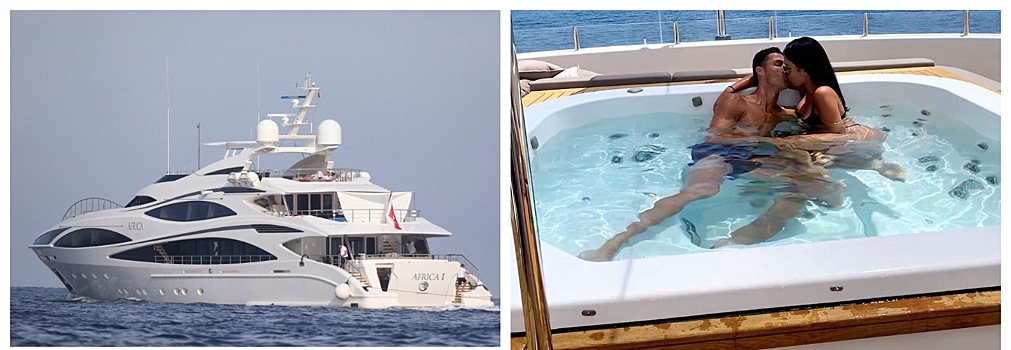 Рай на волнах: на борту роскошной яхты Криштиану Роналду, стоимостью миллионы