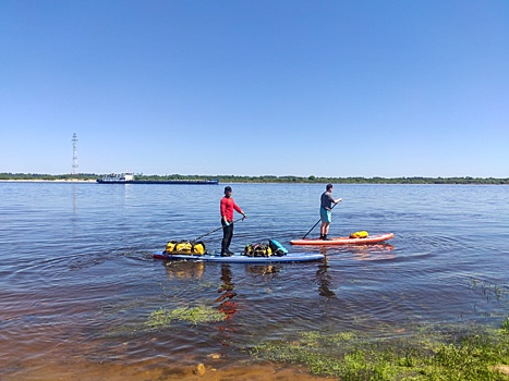 Путешественник из Белоруссии прибыл в Нижний Новгород на сапборде