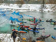 В Курске на реке Сейм прошел новогодний сап-фестиваль