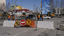 В Ноябрьске перекрыли центральную дорогу. ВИДЕО