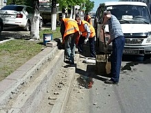 На улице Цюрупы в Уфе восстанавливают подпорную стену
