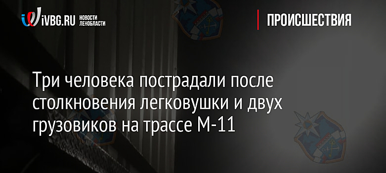 Три человека пострадали после столкновения легковушки и двух грузовиков на трассе М-11