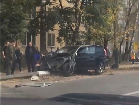 На улице Луначарского в Твери произошла серьезная авария