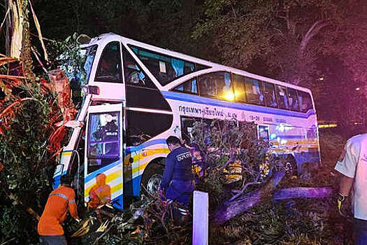 В Таиланде 35 человек пострадали из-за столкновения автобуса с деревом