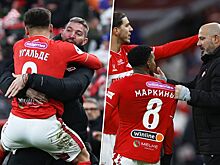 Угальде запрыгнул на Довбню, Станкович тянул Маркиньос за футболку. Фото победы «Спартака»