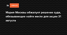 Мэрия Москвы обжалует решение суда, обязывающее найти место для акции 31 августа