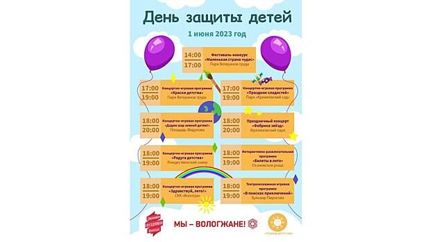 Фестивали и концерты пройдут в Вологде в День защиты детей
