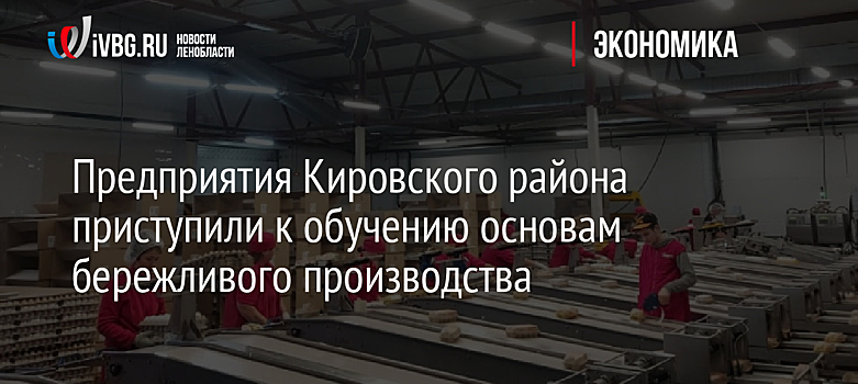 Предприятия Кировского района приступили к обучению основам бережливого производства