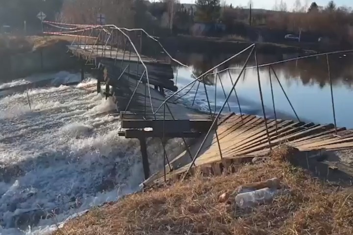 Паводок повредил мост в районе нацпарка «Таганай»