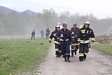 На учениях по тушению лесных пожаров в Северной Осетии задействовали вертолет и беспилотники